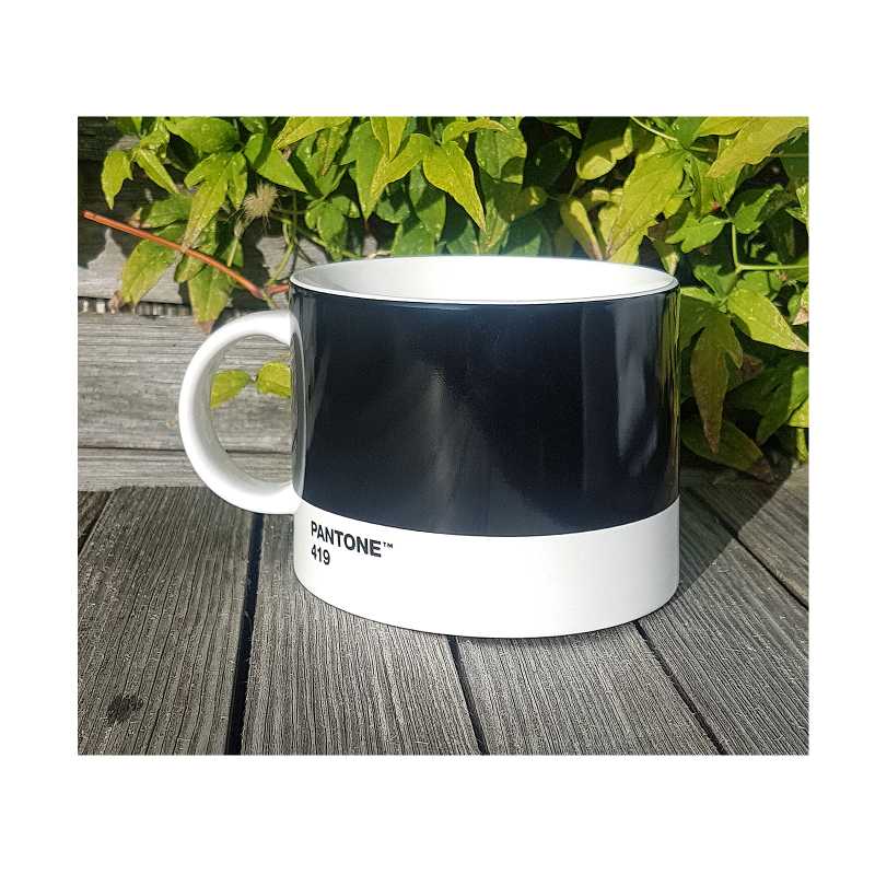 Porzellan Becher mit Pantone Farbe Black